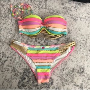 Victoria’s Secret striped swimsuit